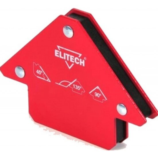 Магнитный уголок Elitech усилие(max)=11.5кг углы=45/90/135 блистер 1шт
