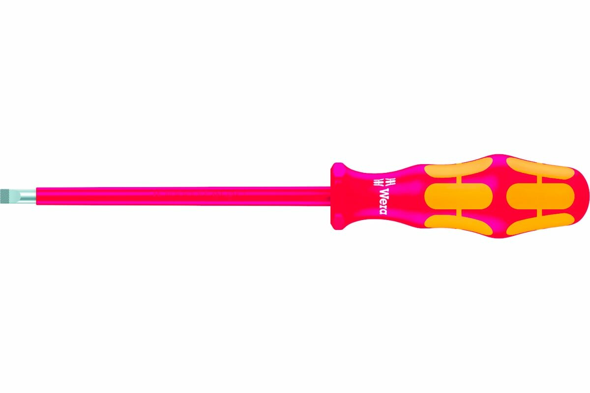 Отвёртка диэлектрическая Wera, VDE, SL 0.4х2.5х80 мм, WE-006100