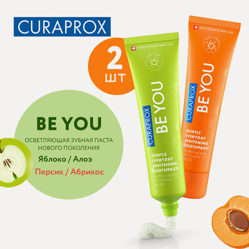 Изображение товара Набор зубных паст BE YOU (2 шт.) по 60 мл (оранжевая и зеленая)
