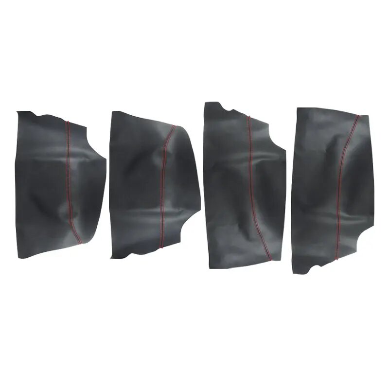 4 шт кожаные накладки на подлокотники для Toyota Verso 2009 2010 2011 2012 2013 2014 Black-red line