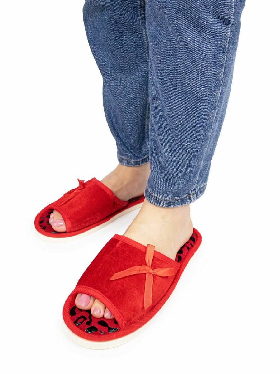 Тапочки Smile of Milady, размер 38/39, красный — фото 1