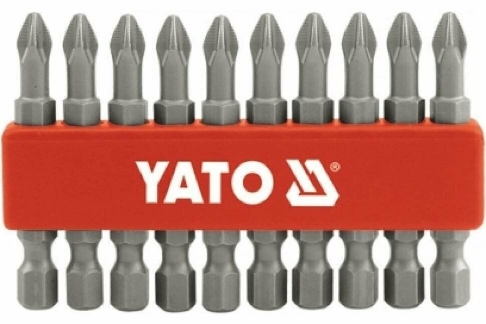 Бита крестовая PН2 1/4 50 мм 10 шт YATO YT-0478