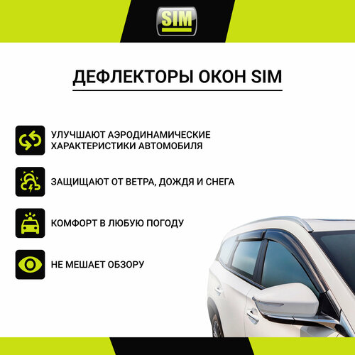 Дефлектор боковых окон Chery Tansuo 06 Urban / Jaecoo J7, 23-, 4ч, темный / Джаеку Джей 7