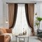 coffee brown curtain