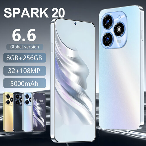 Смартфон Spark 20 8256 ГБ RU Белый 11000₽