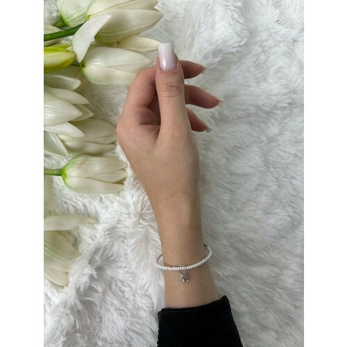 Браслет-цепочка SIDORINA SOFIA ACCESSORIES, кристалл, 1 шт., размер 15 см, серебряный