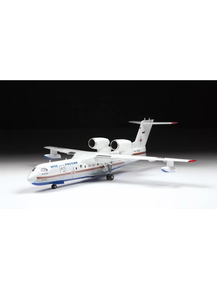 Российский самолет-амфибия Бе-200 ZVEZDA 60 деталей, масштаб 1:144 — фото 1