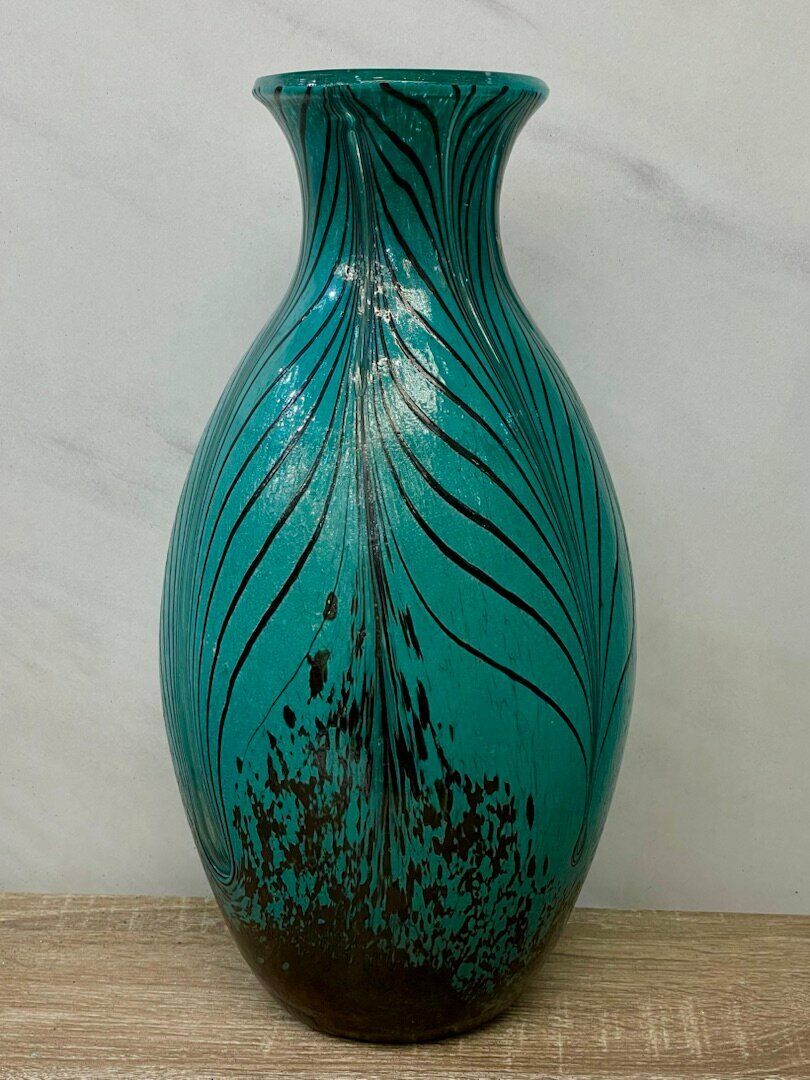 Ваза Telma Casaentera CE05-325140 стекло аквамарин 150х150х320