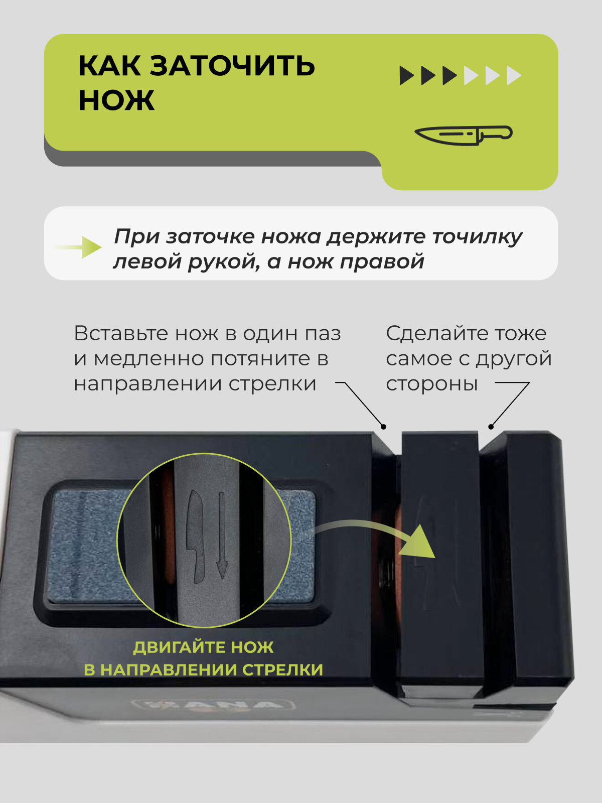 Изображение Электрическая точилка для ножей / Ножеточка / Электроточилка