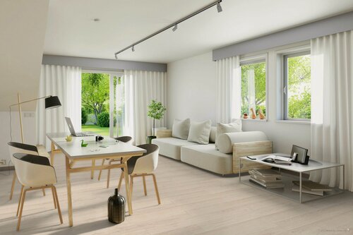 Изображение товара Ламинат Swiss Krono Mediator D2873 Дуб Вейвлесс Белый, 1380х191х8мм, (2,109м2, 8шт/уп)