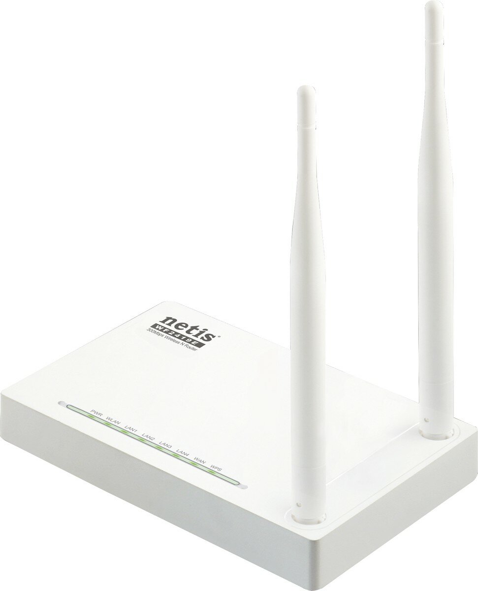 Netis WF2419E Маршрутизатор беспроводной 4x100 Мбит/сек, 802.11 2.4 ГГц, Wi-Fi 300 Мбит/с