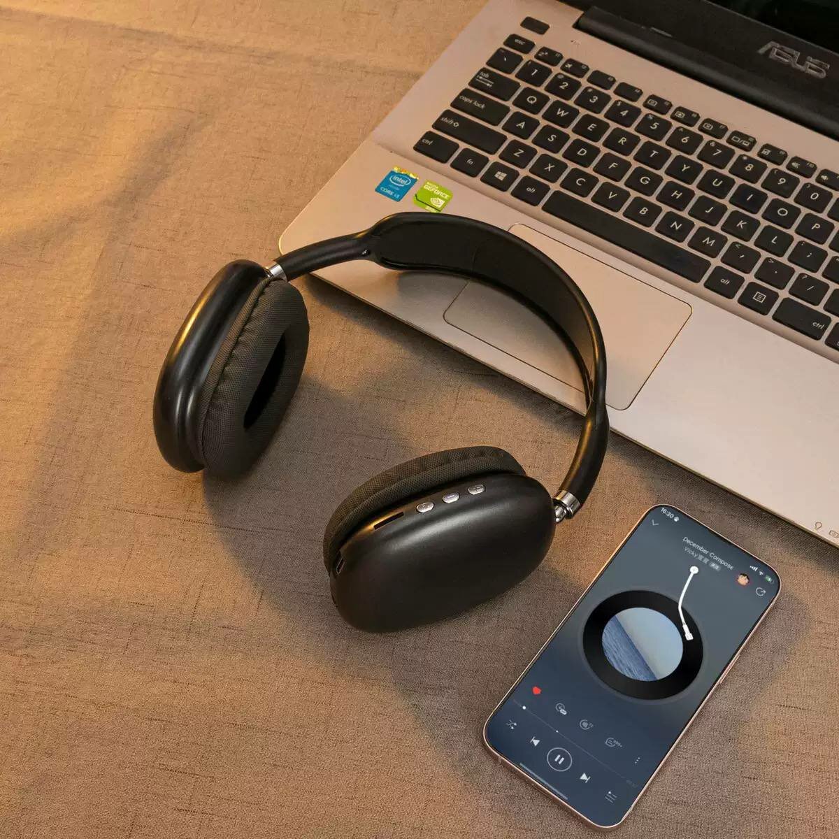 Беспроводные наушники P9 Max, Bluetooth 5.1, с полноразмерным микрофоном iPod max