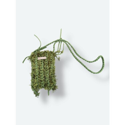 Сумка кросс-боди KNIT KNOT, фактура вязаная, хаки