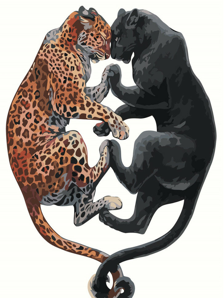 Картина по номерам "Леопард и пантера" — фото 1