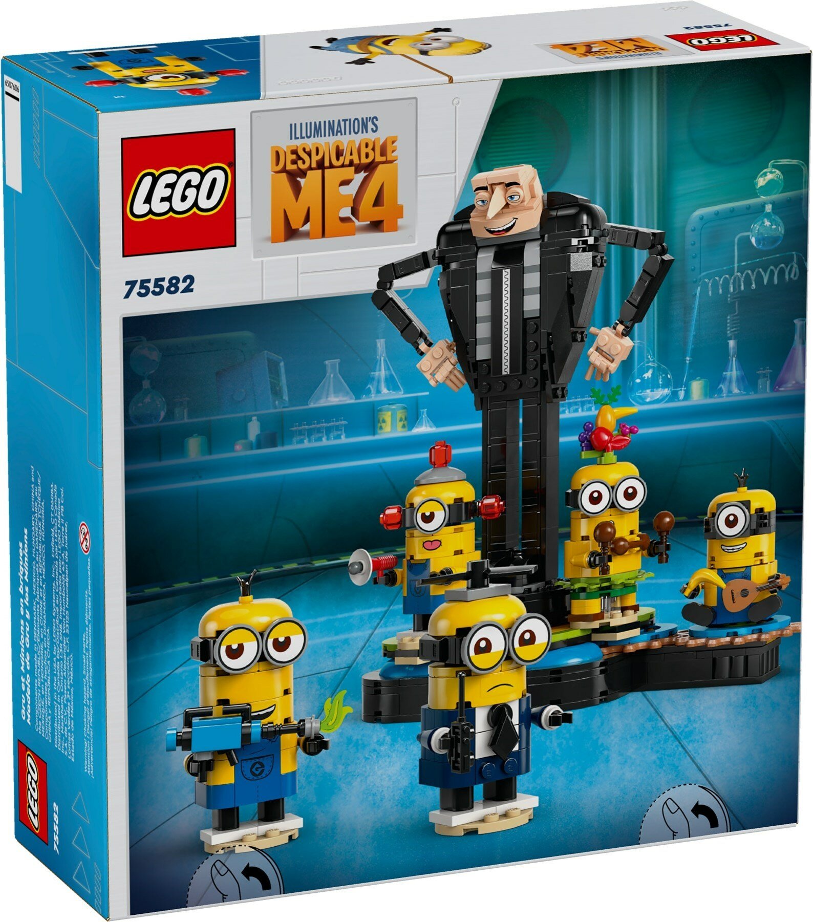Конструктор LEGO Despicable Me 4 75582 Brick-Built Gru and Minions, 839 дет.