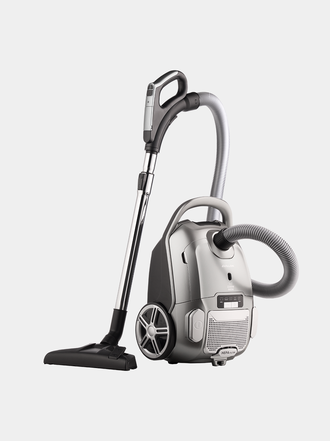 Пылесос AVALON "AVL-VCB 2244G", для сухой уборки, 2200 Вт, 440 Вт, серебристый — фото 1