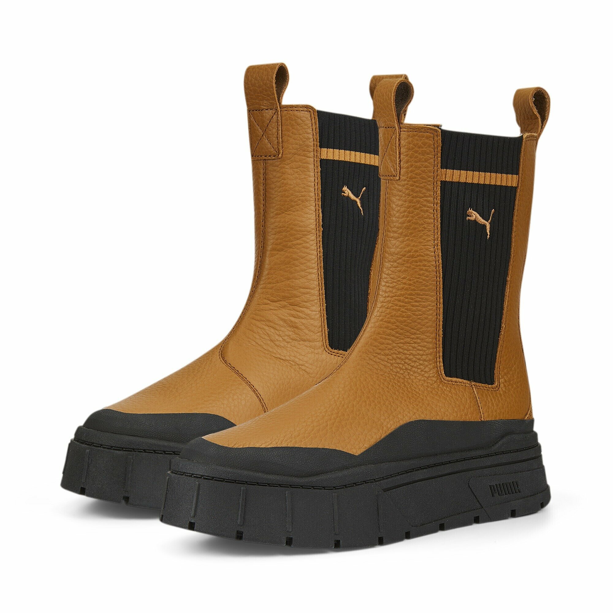Ботинки челси PUMA Mayze Stack Chelsea, размер 4 UK, коричневый