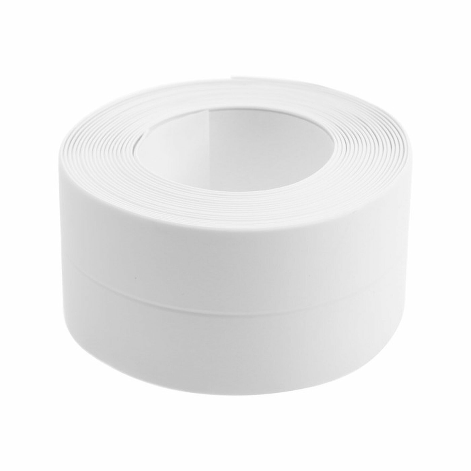 Лента бордюрная тундра для ванн и раковин самоклеящаяся белая 38 мм х 3.2 м