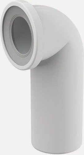 Изображение товара Отвод для унитаза AlcaPlast A90-90, канализационный, 90 градусов, 110 мм, для монтажа