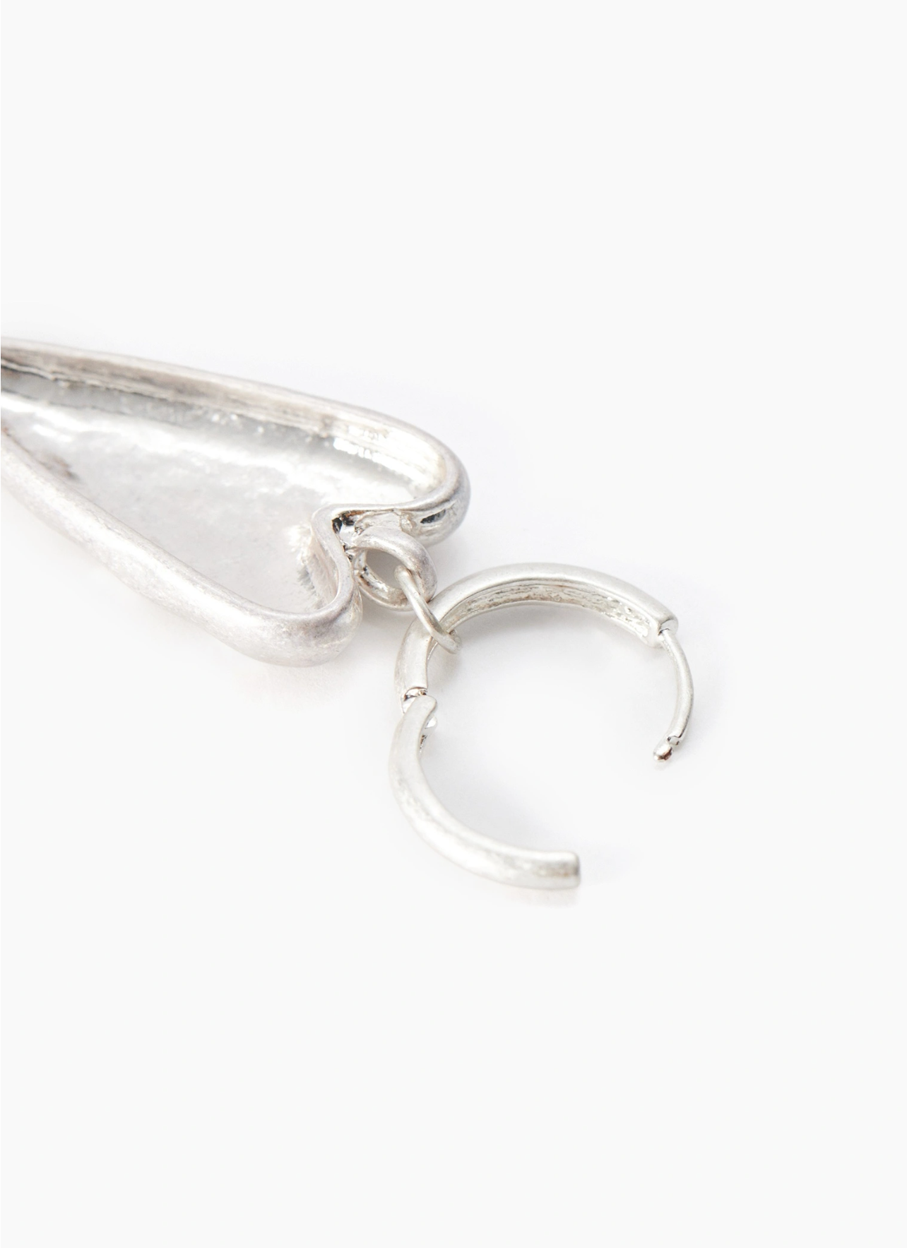 Моносерьга FETISH, размер 60 мм, серебристый — фото 1