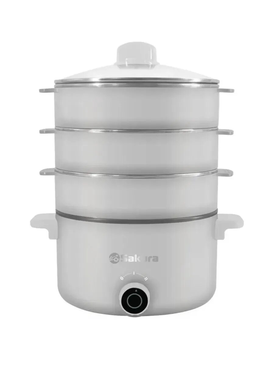 Пароварка SA-7218W 8л 800Вт 3 яруса