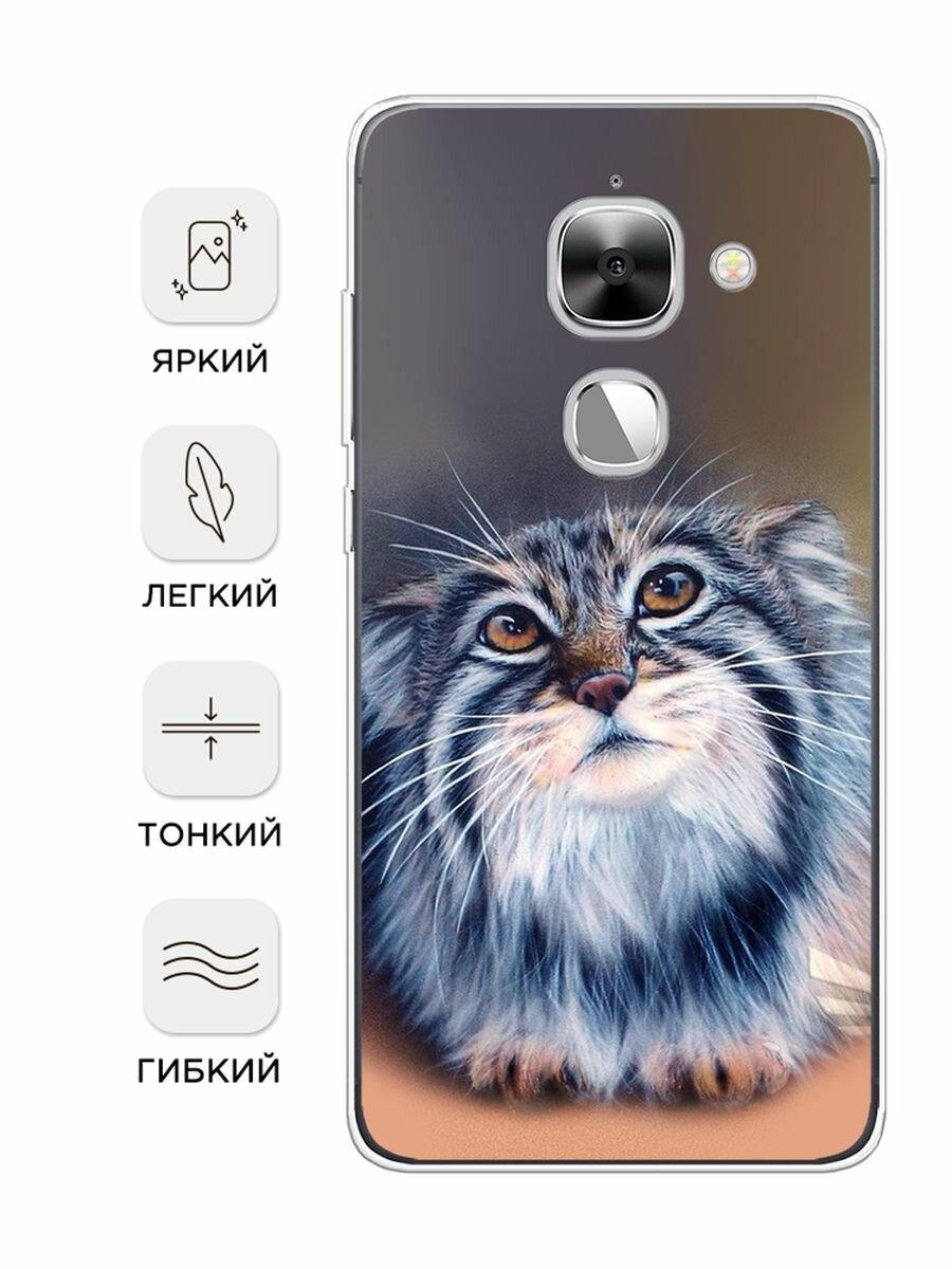 Чехол на LeEco Le 2/2 pro / Лееко Ле 2/2 про с принтом "Кот манул 2" — фото 1