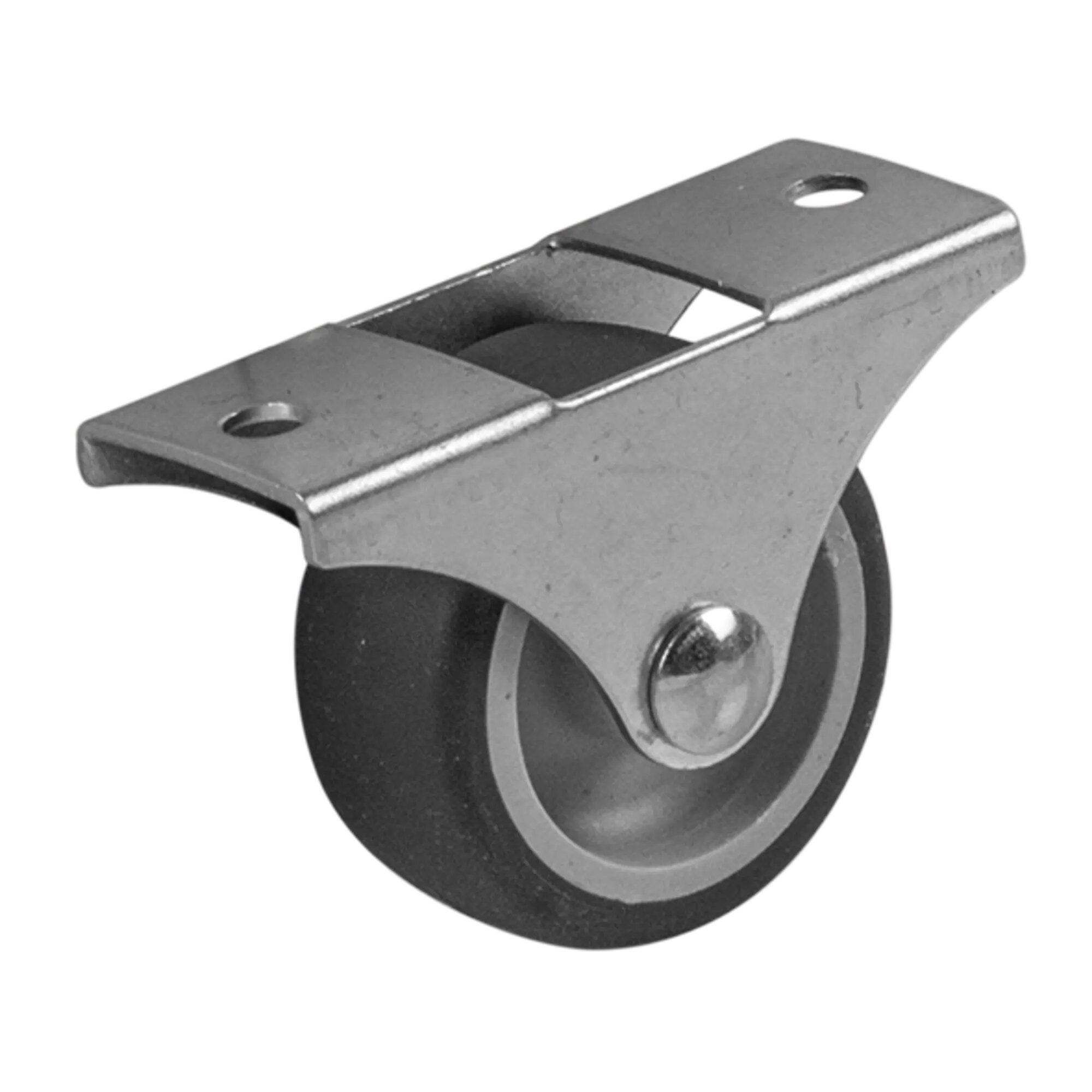 Колесо мебельное неповоротное без тормоза 40 мм до 50 кг цвет серый