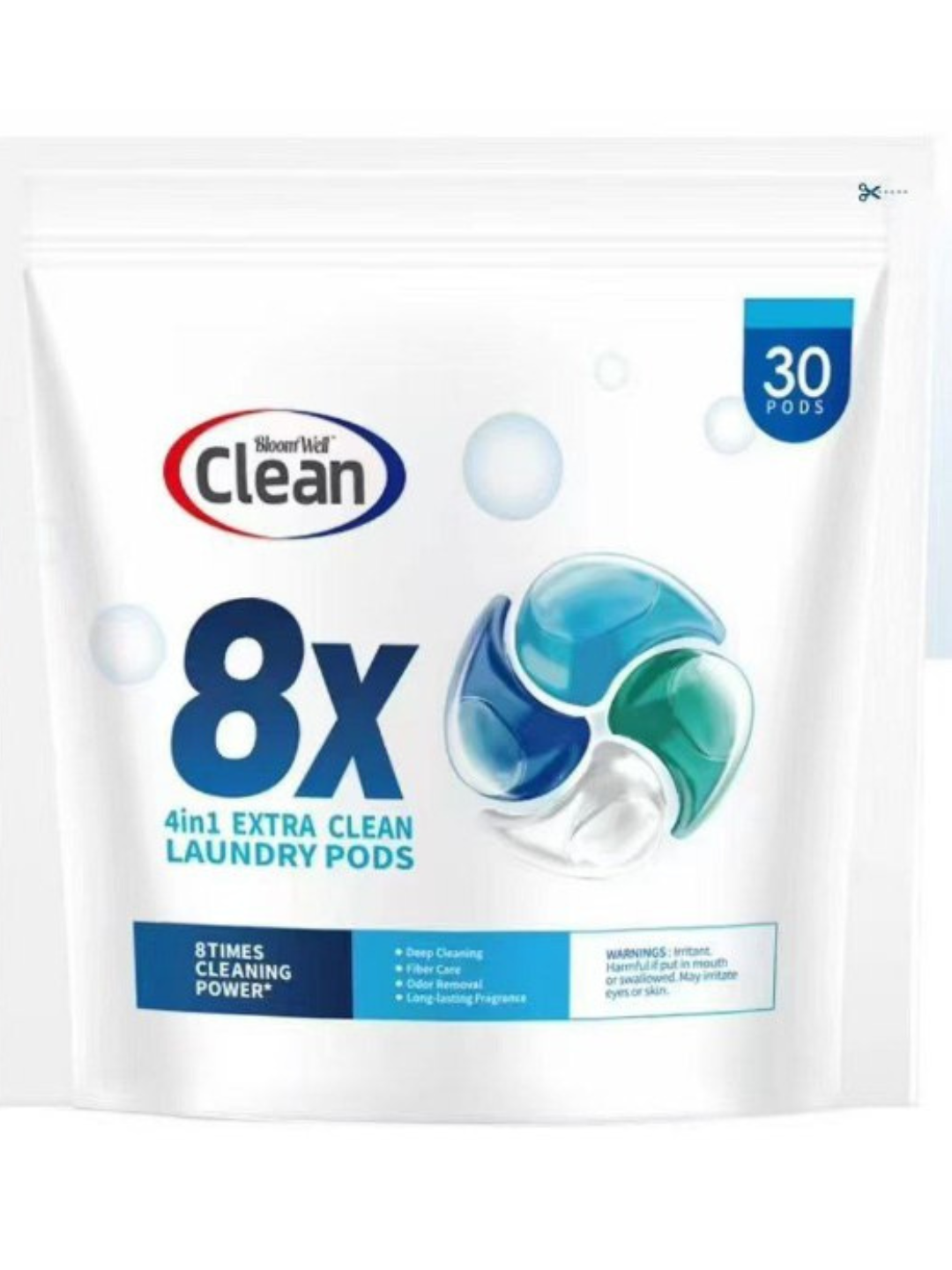 Universalные капсулы для стирки 8X предназначены для эффективной стирки как цветных, так и белых вещей.