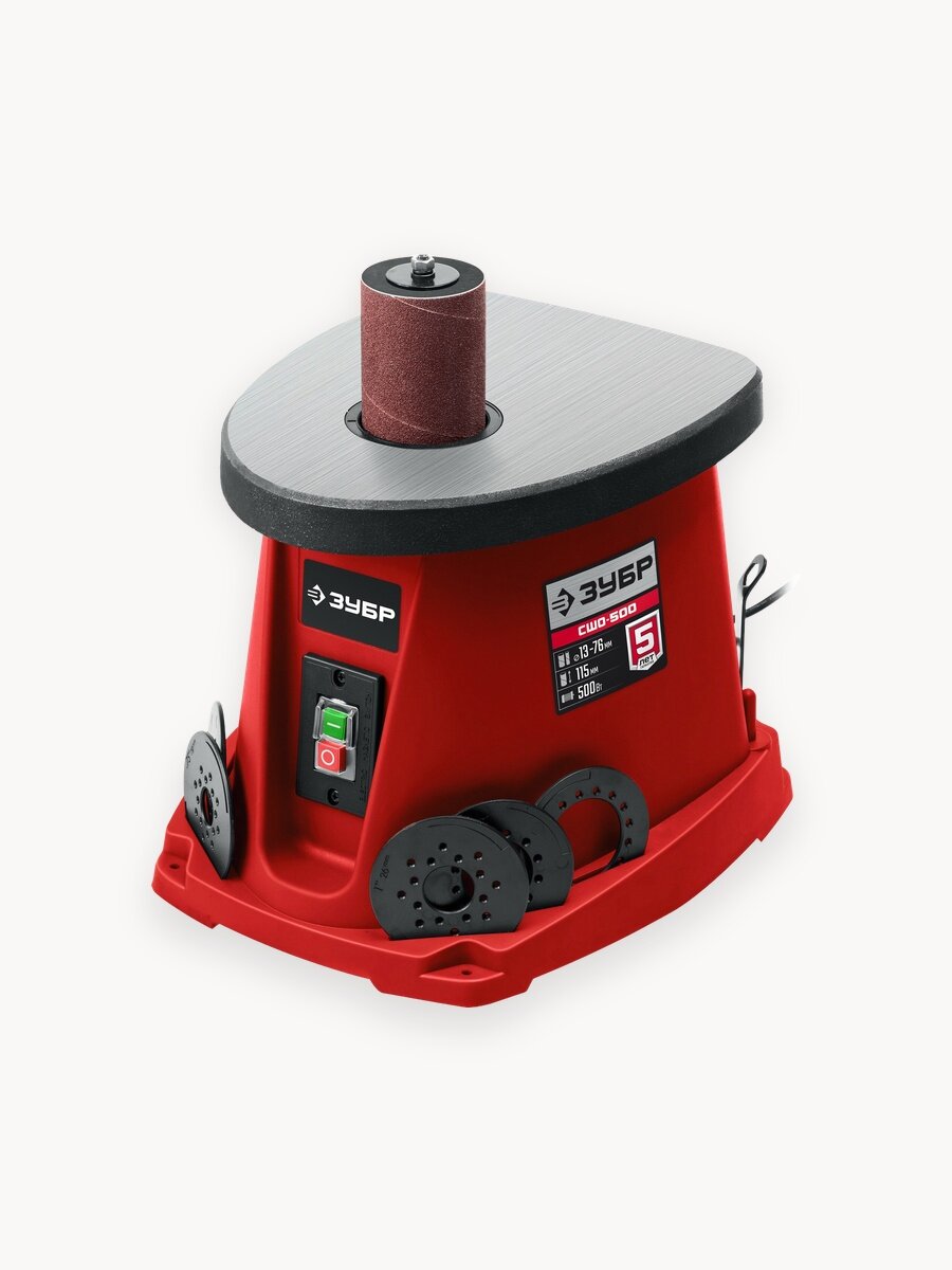 ЗУБР d 13, 19, 26, 38, 51, 76 x 115, 500 Вт, осцилляционный шпиндельный шлифовальный станок (СШО-500)
