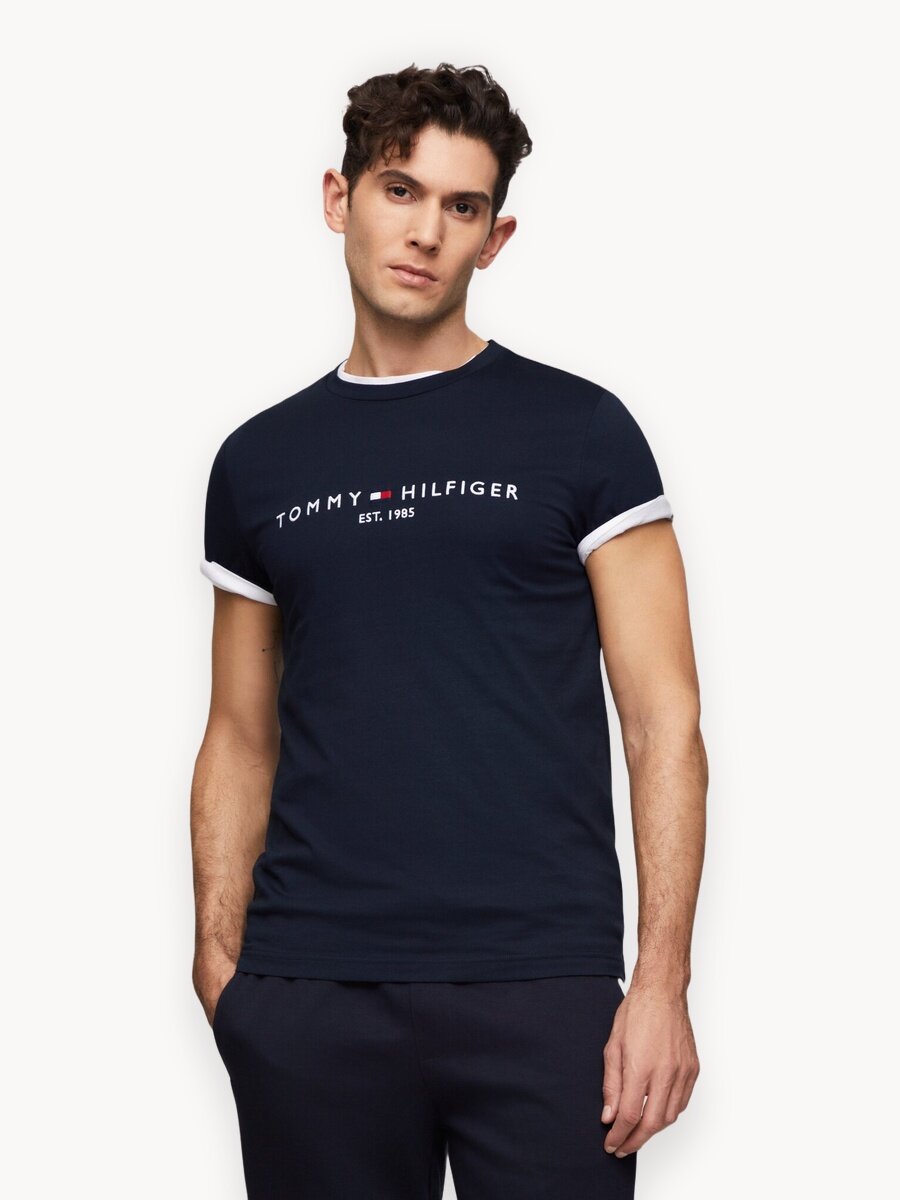 Футболка TOMMY HILFIGER, размер 2XL, темно-синий