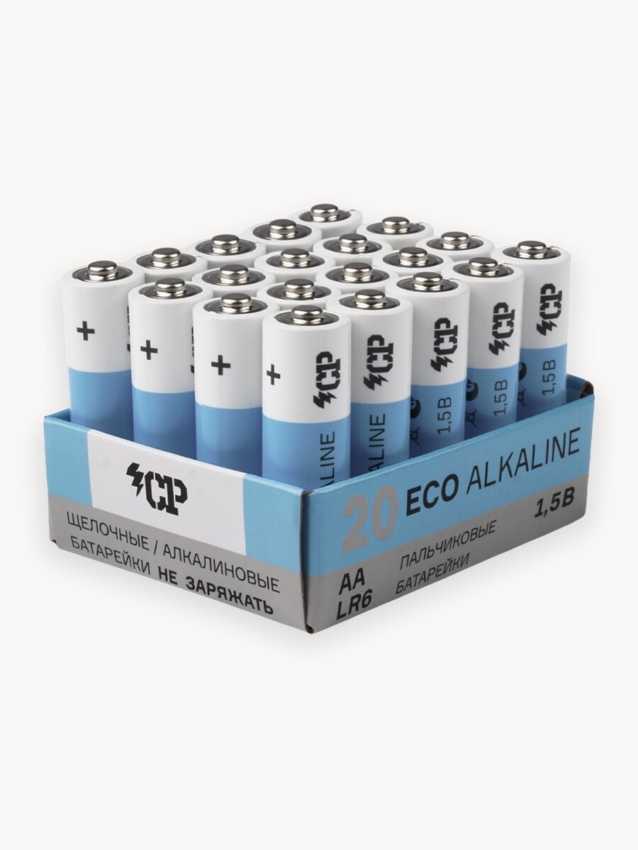 Батарейки пальчиковые АА щелочные (алкалиновые) / 1,5V 20 штук