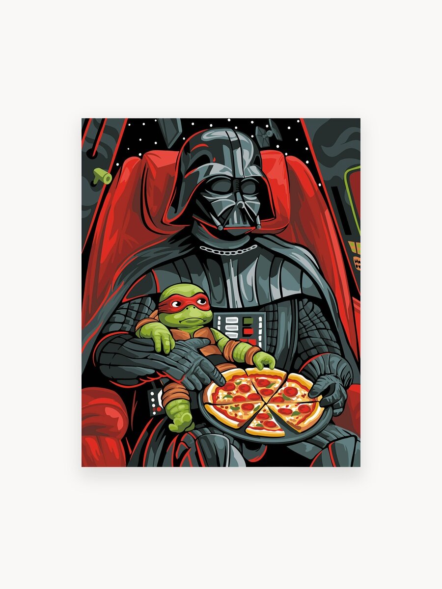 Картина по номерам на холсте с подрамником 40х50 см Вечерний киносеанс