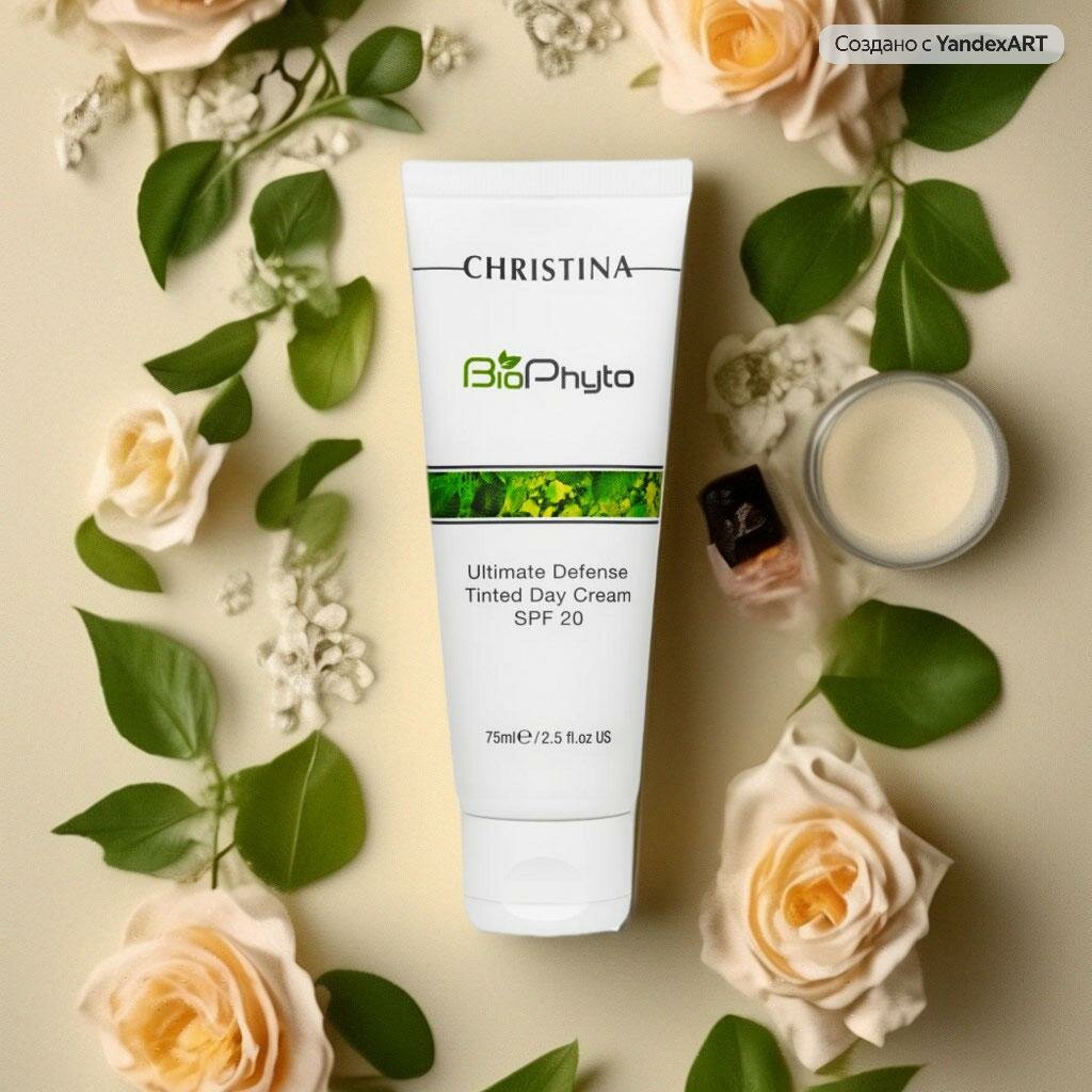 Christina – Дневной крем «Абсолютная защита» SPF 20 с тоном Bio Phyto Ultimate Defense Tinted Day Cream SPF 20, 75 мл