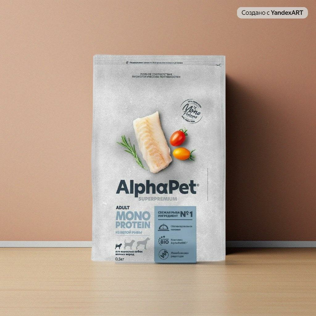 ALPHAPET MONOPROTEIN Adult Корм сух.белая рыба д/собак средних и крупных пород 12кг - фото №8