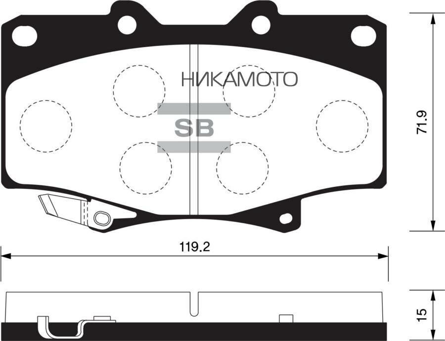 SANGSIN BRAKE SP1217 Колодки тормозные дисковые, передние