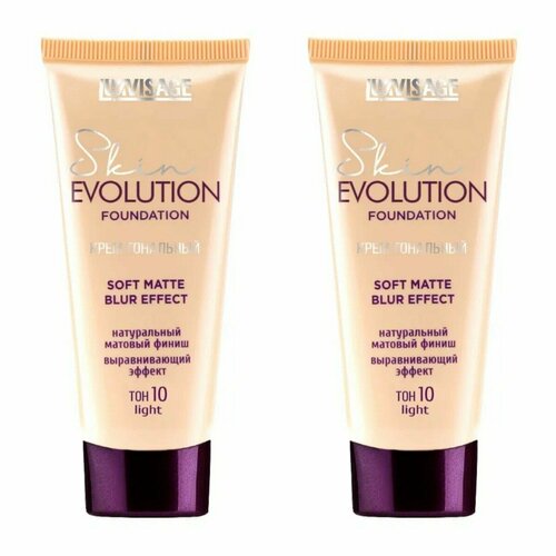 Крем тональный Luxvisage, Skin Evolution Soft Matte Blur Effect, 10 light, 2 шт.