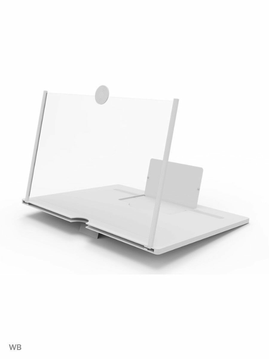 3D Увеличитель экрана смартфона Enlarged Screen Magnifier. Микс. Складная лупа. Увеличительное стекло для телефона F3, белый — фото 1
