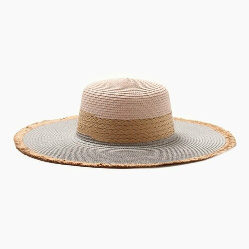 Шляпа Minaku, размер 58, серый, розовый свитшот minaku размер 50 58 серый