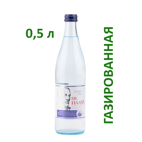 Минеральная вода Доктор Гааз газированная природная питьевая 1шт 0,5л стекло