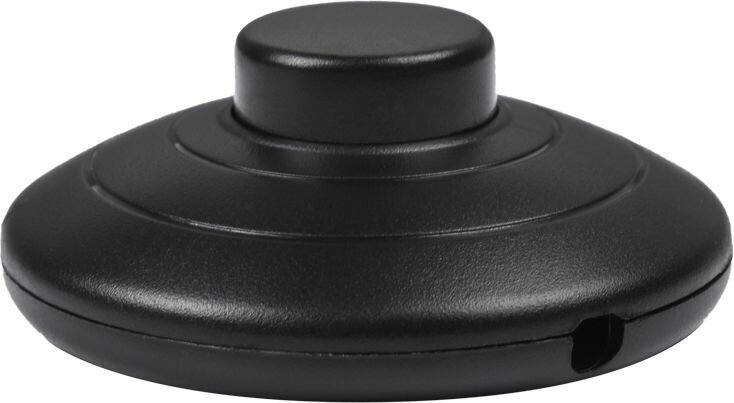 Выключатель-кнопка 250V 2А ON-OFF черный (напольный - для лампы) REXANT
