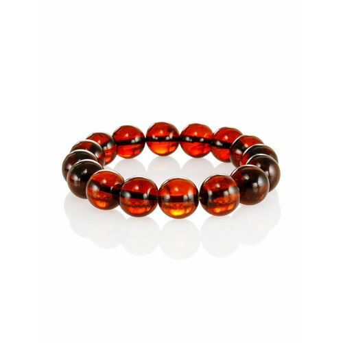 фото Браслет, янтарь, 1 шт., размер 16 см, бордовый amberhandmade