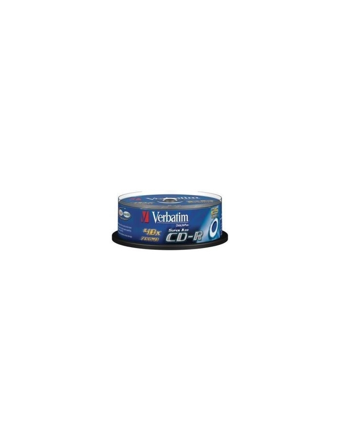 Verbatim CD-R диски 25 шт. Verbatim 52-x 700Mb Cristal AZO Cake Box (43352) Оптический диск CD-R 43352