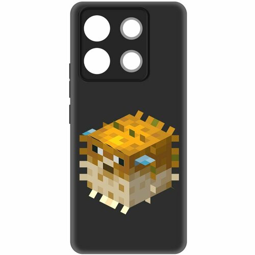 Чехол-накладка Krutoff Soft Case Minecraft-Иглобрюх для Xiaomi Poco X6 черный чехол накладка krutoff soft case minecraft кошка для xiaomi poco x6 черный