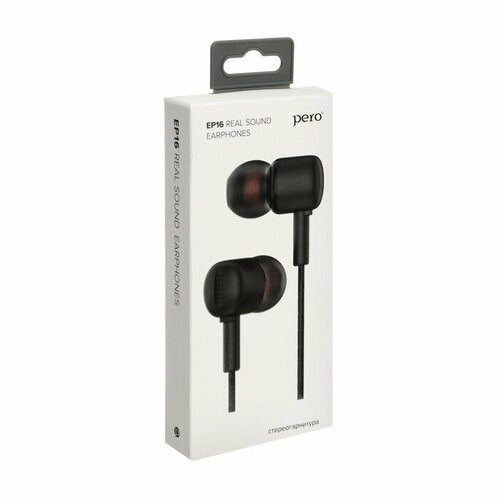 Наушники PERO EP16 вакуумные 98 дБ 24 Ом 35 мм 11 м черные комплект из 4 шт 242300₽