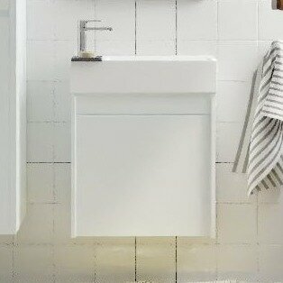 фото Тумба с раковиной Art&Max Family R, 50, подвесная, Bianco Lucido