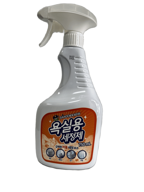 Sandokkaebi Чистящее средство для ванной, унитаза , умывальника, кранов, кафеля, стен и пола / пенное средство для удаления пятен, известкового налета / спрей 650 мл. Корея