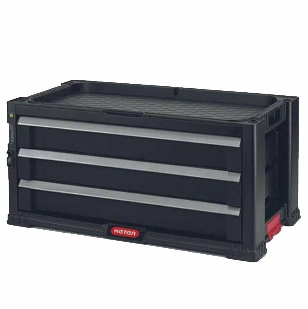 Ящик для инстр. Keter Drawer Tool Chest 3 16.3л 3отд. черный (17199302) - фото №11