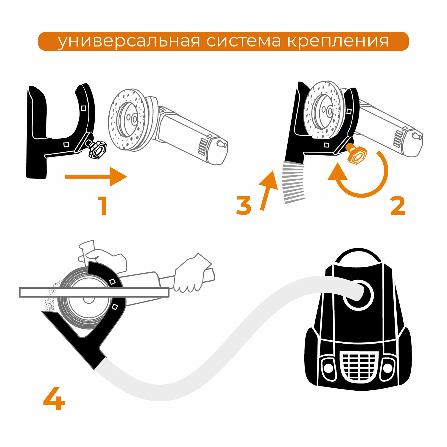 Насадка пылеудаления при резке для УШМ Rage 600371 - фото №2