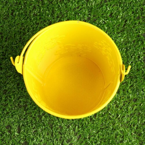 Кашпо-ведёрко оцинкованное Нежный цветок