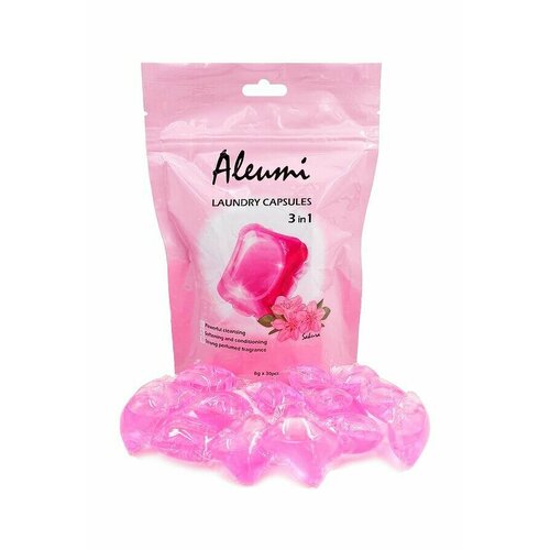 ALEUMI Капсулы для стирки Sakura 3 в 1, 30 шт